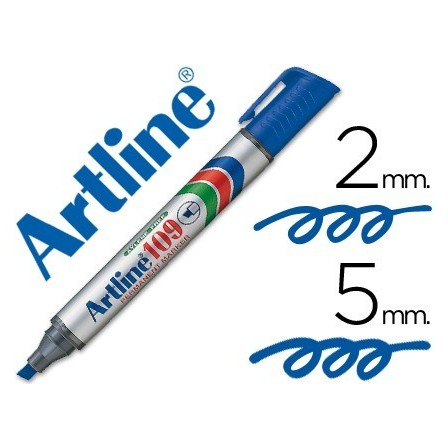 ROTULADOR ARTLINE MARCADOR PERMANENTE 109 AZUL -PUNTA BISELADA
