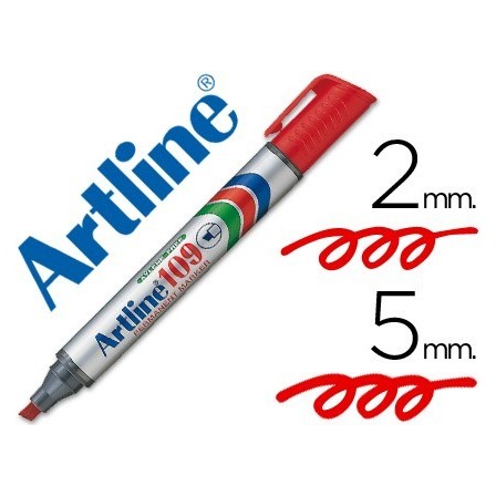 ROTULADOR ARTLINE MARCADOR PERMANENTE 109 ROJO -PUNTA BISELADA