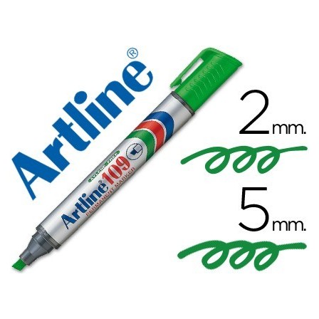 ROTULADOR ARTLINE MARCADOR PERMANENTE 109 VERDE -PUNTA BISELADA