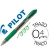 BOLIGRAFO PILOT G-2 VERDE TINTA GEL -RETRACTIL -SUJECION DE CAUCHO