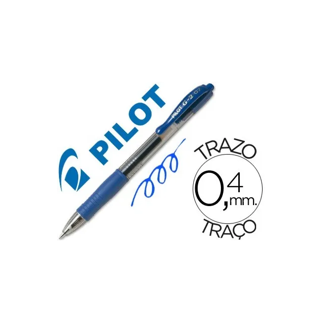 BOLIGRAFO PILOT G-2 AZUL TINTA GEL -RETRACTIL -SUJECION DE CAUCHO