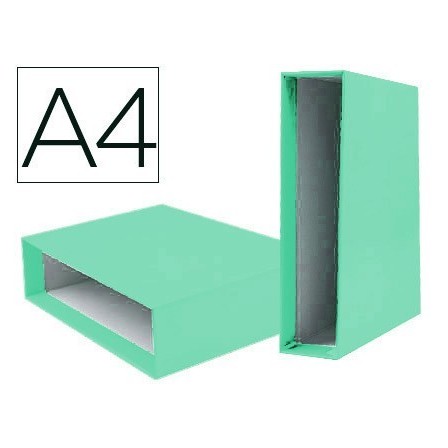 CAJA ARCHIVADOR LIDERPAPEL DE PALANCA CARTON DIN A4 DOCUMENTA LOMO ...