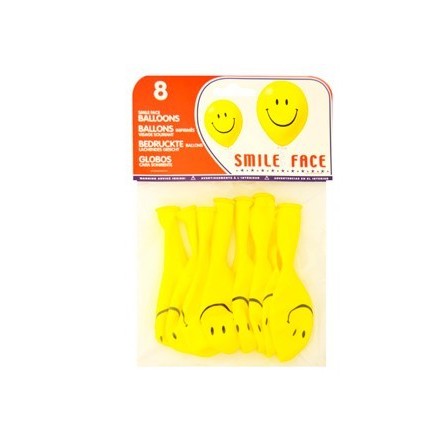 GLOBOS CARA SONRIENTE BOLSA DE 8