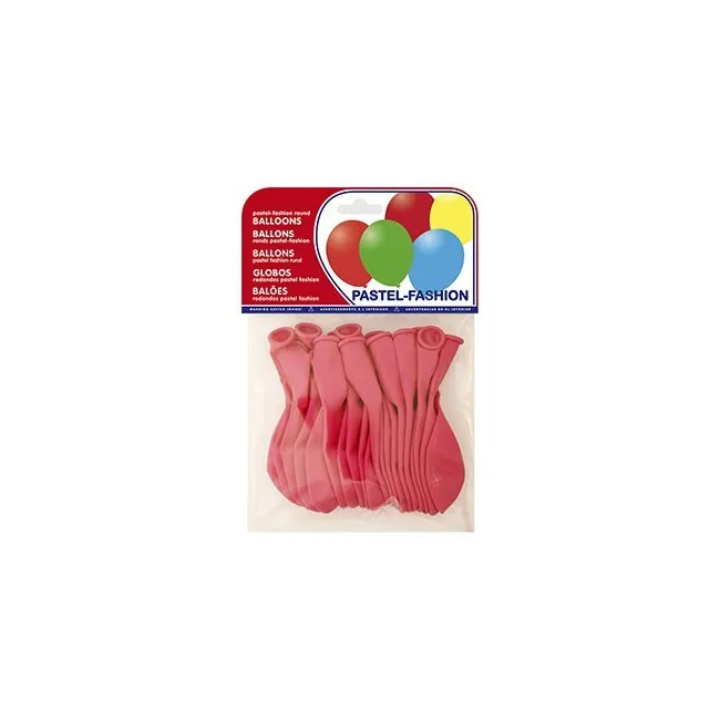 GLOBOS PASTEL FUCSIA BOLSA DE 20 UNIDADES