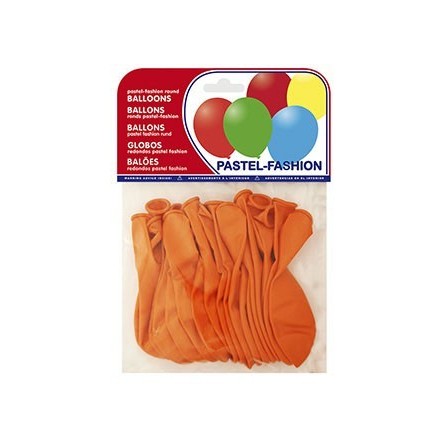 GLOBOS PASTEL NARANJA BOLSA DE 20 UNIDADES