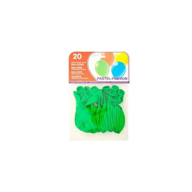 GLOBOS VERDE PISTACHO BOLSA DE 20 UNIDADES