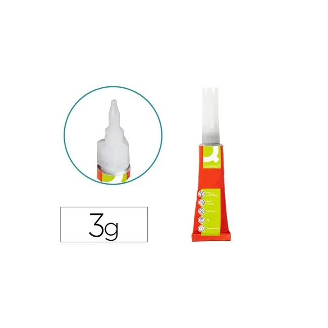 PEGAMENTO Q-CONNECT ADHESIVO INSTANTANEO FUERTE 3GR UNIDAD