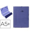 CARPETA LIDERPAPEL GOMAS CUARTO BOLSA CARTON PINTADO AZUL