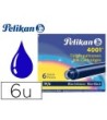 TINTA ESTILOGRAFICA PELIKAN TP6 AZUL / NEGRO CAJA DE 6 CARTUCHOS