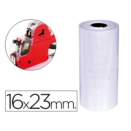 ETIQUETAS Q-CONNECT BLANCA 16 X 23 MM LISA -ROLLO 700 ETIQUETAS PAR...
