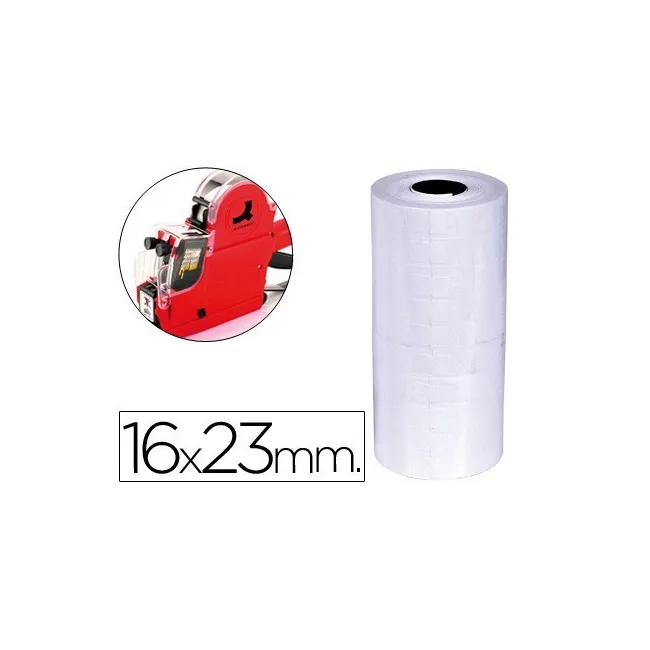 ETIQUETAS Q-CONNECT BLANCA 16 X 23 MM LISA -ROLLO 700 ETIQUETAS PAR...