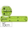 REGLA MAPED PLASTICO FLEXIBLE DE 15 CM COLORES SURTIDOS