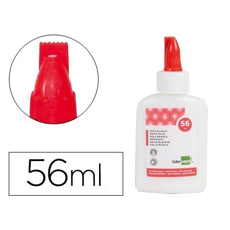 PEGAMENTO COLA BLANCA LAVABLE LIDERPAPEL 56 ML