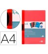 CARPETA LIDERPAPEL DOSSIER PINZA LATERAL POLIPROPILENO DIN A4 ROJO ...