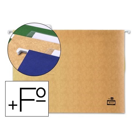 CARPETA COLGANTE LIDERPAPEL FOLIO PROLONGADO KRAFT