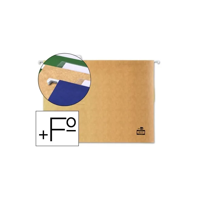CARPETA COLGANTE LIDERPAPEL FOLIO PROLONGADO KRAFT