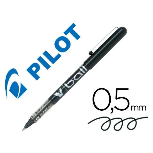ROTULADOR PILOT ROLLER V-BALL NEGRO 0.5 MM