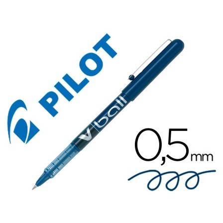 ROTULADOR PILOT ROLLER V-BALL AZUL 0.5 MM