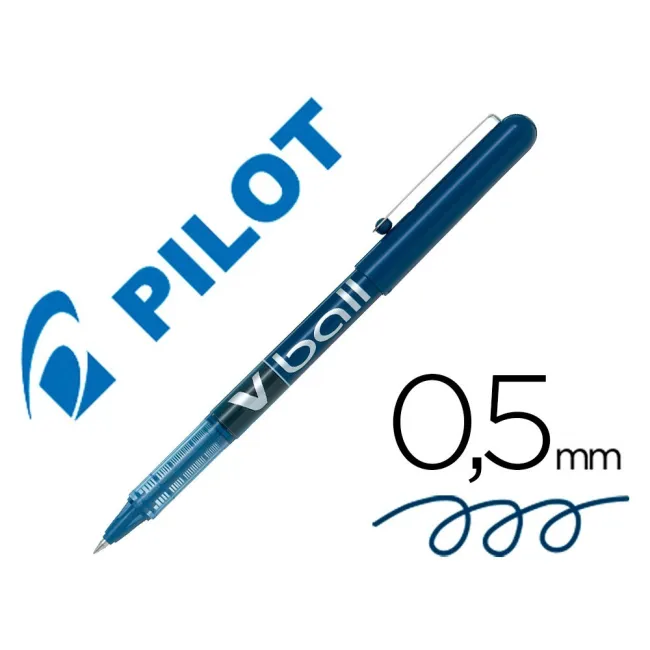 ROTULADOR PILOT ROLLER V-BALL AZUL 0.5 MM