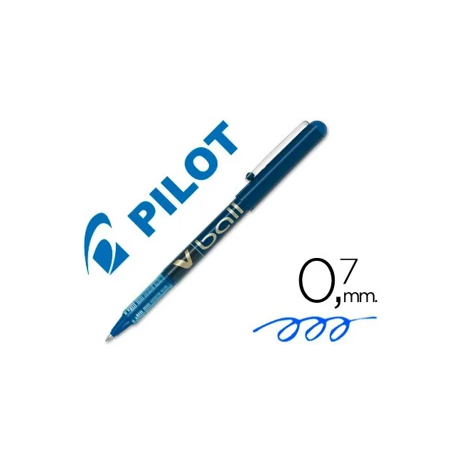 ROTULADOR PILOT ROLLER V-BALL AZUL 0.7 MM