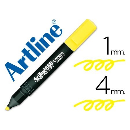 ROTULADOR ARTLINE FLUORESCENTEEK-660 AMARILLO -PUNTA BISELADA