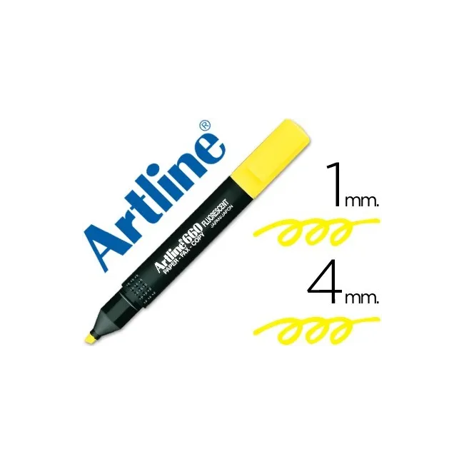 ROTULADOR ARTLINE FLUORESCENTEEK-660 AMARILLO -PUNTA BISELADA