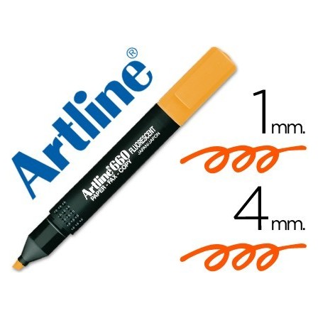 ROTULADOR ARTLINE FLUORESCENTEEK-660 NARANJA -PUNTA BISELADA