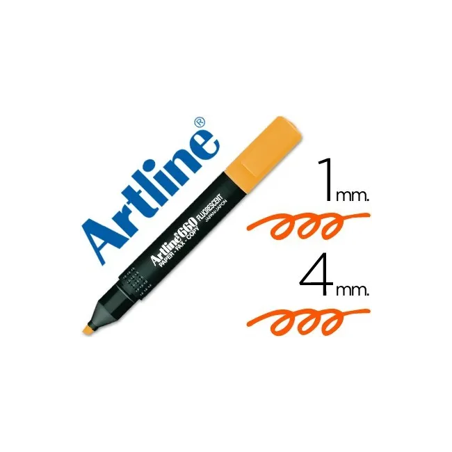 ROTULADOR ARTLINE FLUORESCENTEEK-660 NARANJA -PUNTA BISELADA