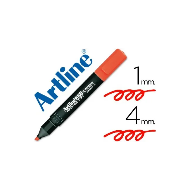 ROTULADOR ARTLINE FLUORESCENTEEK-660 ROJO -PUNTA BISELADA
