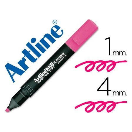 ROTULADOR ARTLINE FLUORESCENTEEK-660 ROSA -PUNTA BISELADA