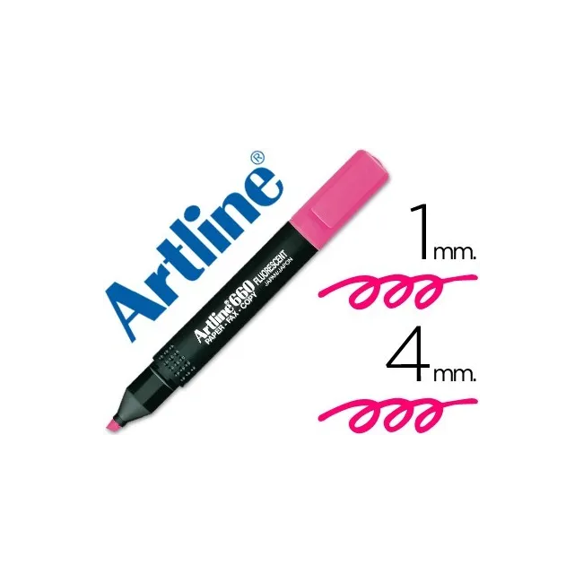 ROTULADOR ARTLINE FLUORESCENTEEK-660 ROSA -PUNTA BISELADA