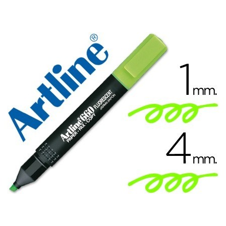 ROTULADOR ARTLINE FLUORESCENTEEK-660 VERDE -PUNTA BISELADA