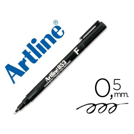 ROTULADOR ARTLINE RETROPROYECCION PUNTA FIBRA PERMANENTE EK-853 NEG...