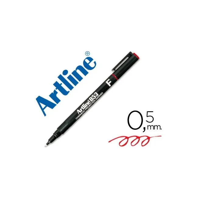 ROTULADOR ARTLINE RETROPROYECCION PUNTA FIBRA PERMANENTE EK-853 ROJ...