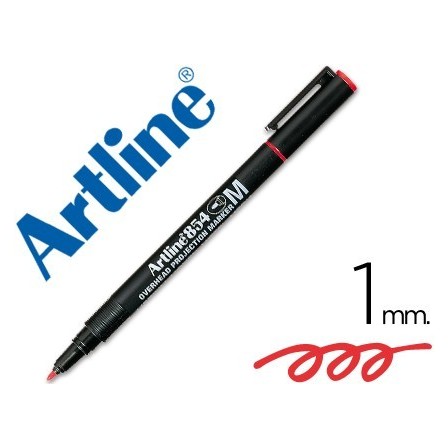 ROTULADOR ARTLINE RETROPROYECCION PUNTA FIBRA PERMANENTE EK-854 ROJ...