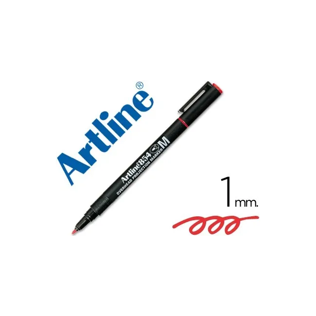 ROTULADOR ARTLINE RETROPROYECCION PUNTA FIBRA PERMANENTE EK-854 ROJ...