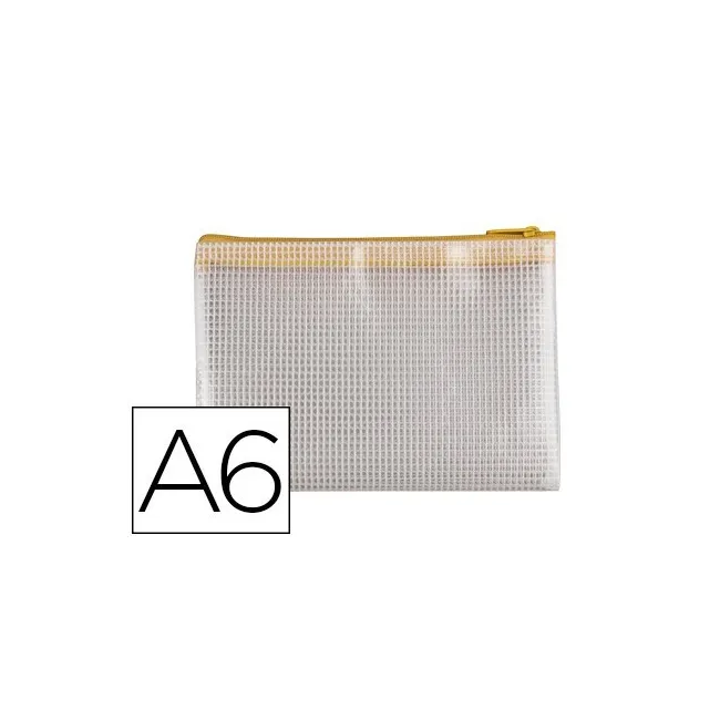 BOLSA MULTIUSOS Q-CONNECT MALLA DIN A6 APERTURA SUPERIOR CON CREMAL...