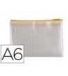 BOLSA MULTIUSOS Q-CONNECT MALLA DIN A6 APERTURA SUPERIOR CON CREMAL...