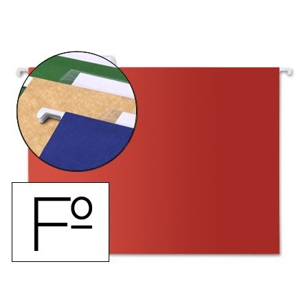 CARPETA COLGANTE LIDERPAPEL FOLIO ROJA