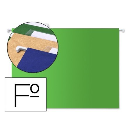 CARPETA COLGANTE LIDERPAPEL FOLIO VERDE