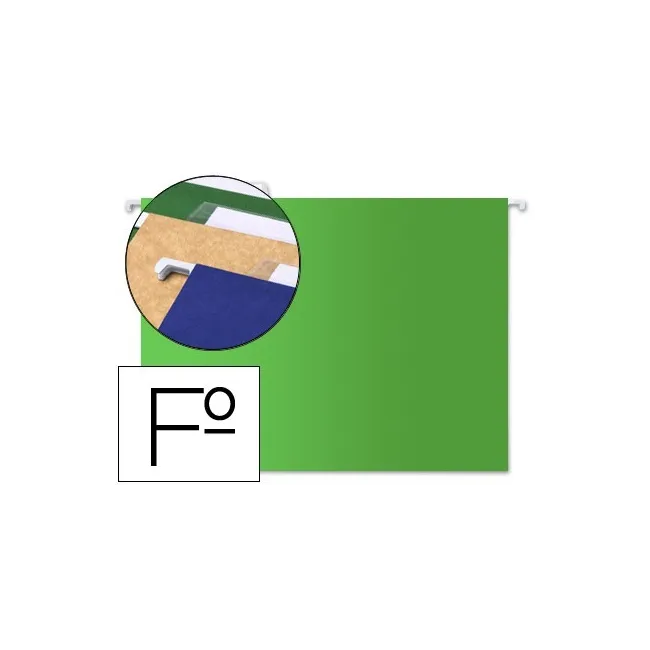 CARPETA COLGANTE LIDERPAPEL FOLIO VERDE