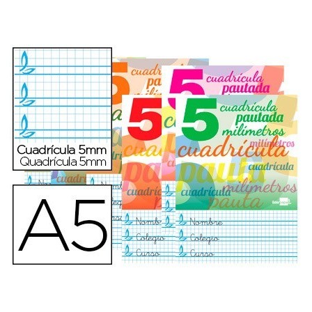 LIBRETA LIDERPAPEL PAUTAGUIA TAPA CARTONCILLO 32 HOJAS DIN A5 70 G ...