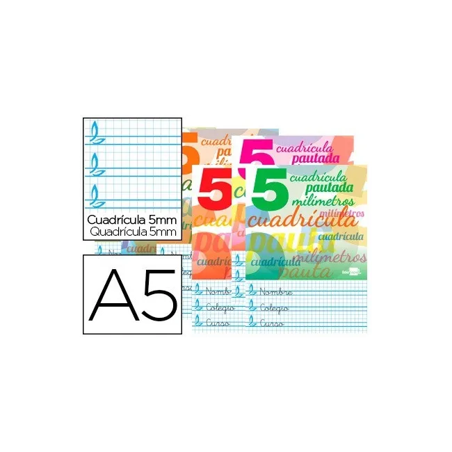 LIBRETA LIDERPAPEL PAUTAGUIA TAPA CARTONCILLO 32 HOJAS DIN A5 70 G ...