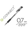 BOLIGRAFO Q-CONNECT TINTA GEL NEGRO 0.7 MM SUJECION DE CAUCHO