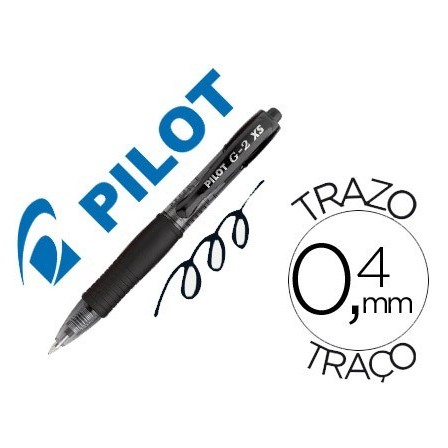 BOLIGRAFO PILOT G-2 PIXIE NEGRO TINTA GEL RETRACTIL SUJECION DE CAUCHO