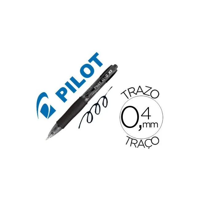 BOLIGRAFO PILOT G-2 PIXIE NEGRO TINTA GEL RETRACTIL SUJECION DE CAUCHO