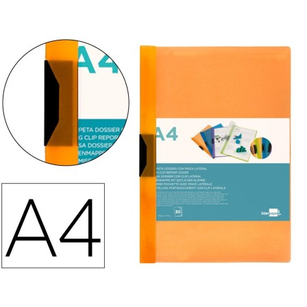 CARPETA LIDERPAPEL DOSSIER PINZA LATERAL 45301 POLIPROPILENO DIN A4...
