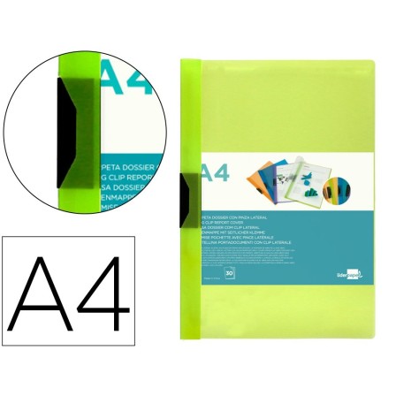 CARPETA LIDERPAPEL DOSSIER PINZA LATERAL 45303 POLIPROPILENO DIN A4...