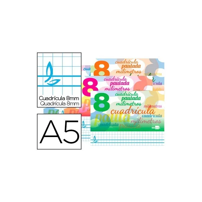 LIBRETA LIDERPAPEL PAUTAGUIA TAPA CARTONCILLO 32 HOJAS DIN A5 CUADR...