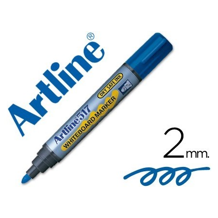 ROTULADOR ARTLINE PIZARRA EK-517 AZUL -PUNTA REDONDA 2 MM -TINTA DE...